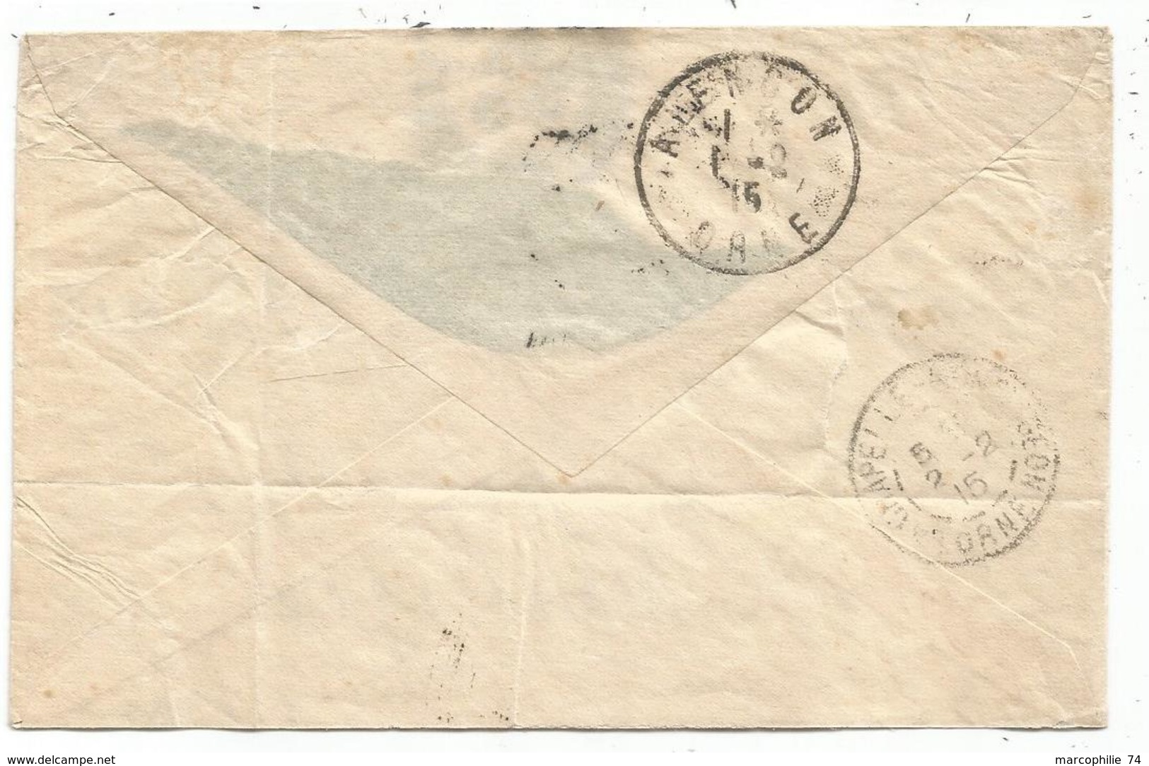 LETTRE FM LIMOGES HTE VIENNE 1915 + CACHET BLEU SOCIETE DE SECOURS AUX BLESSES INFIRMERIE DE GARE POUR ORNE - Guerra Del 1914-18