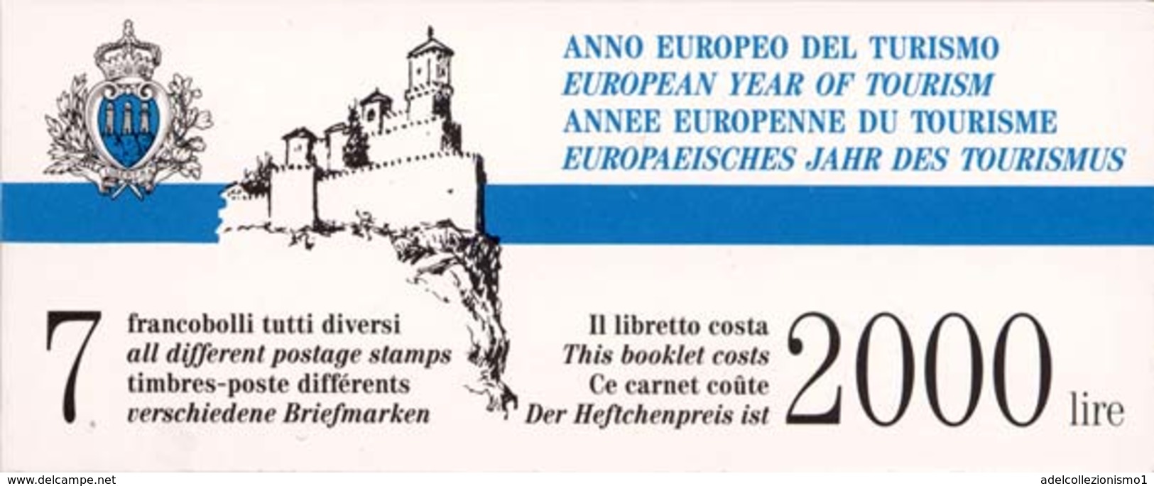 92241) SAN MARINO-Anno Europeo Del Turismo (serie Da 7 Esemplari) - LIBRETTO - 11 Giugno 1990 -MNH** - Libretti