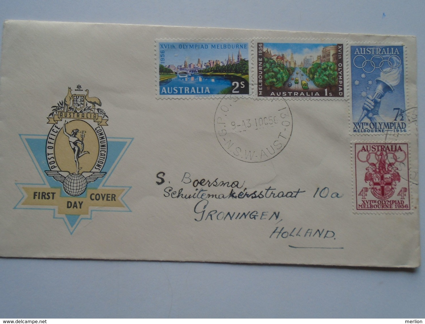 ZA249.23  Australia  Cover FDC Post Office Communications - Olympia Melbourne Stamps  1956 - Zomer 1956: Melbourne