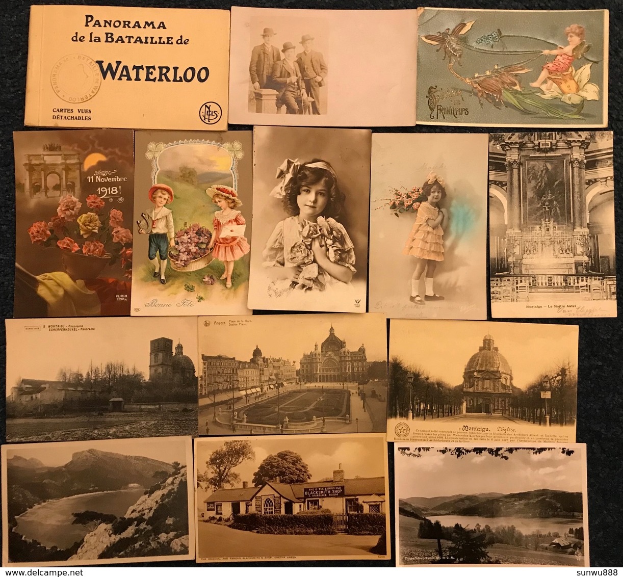 Belgique Fantaisie Algérie Waterloo Censure ... Un Peu De Tout : 62 Cartes (voir Zie See Scans) - 5 - 99 Postkaarten