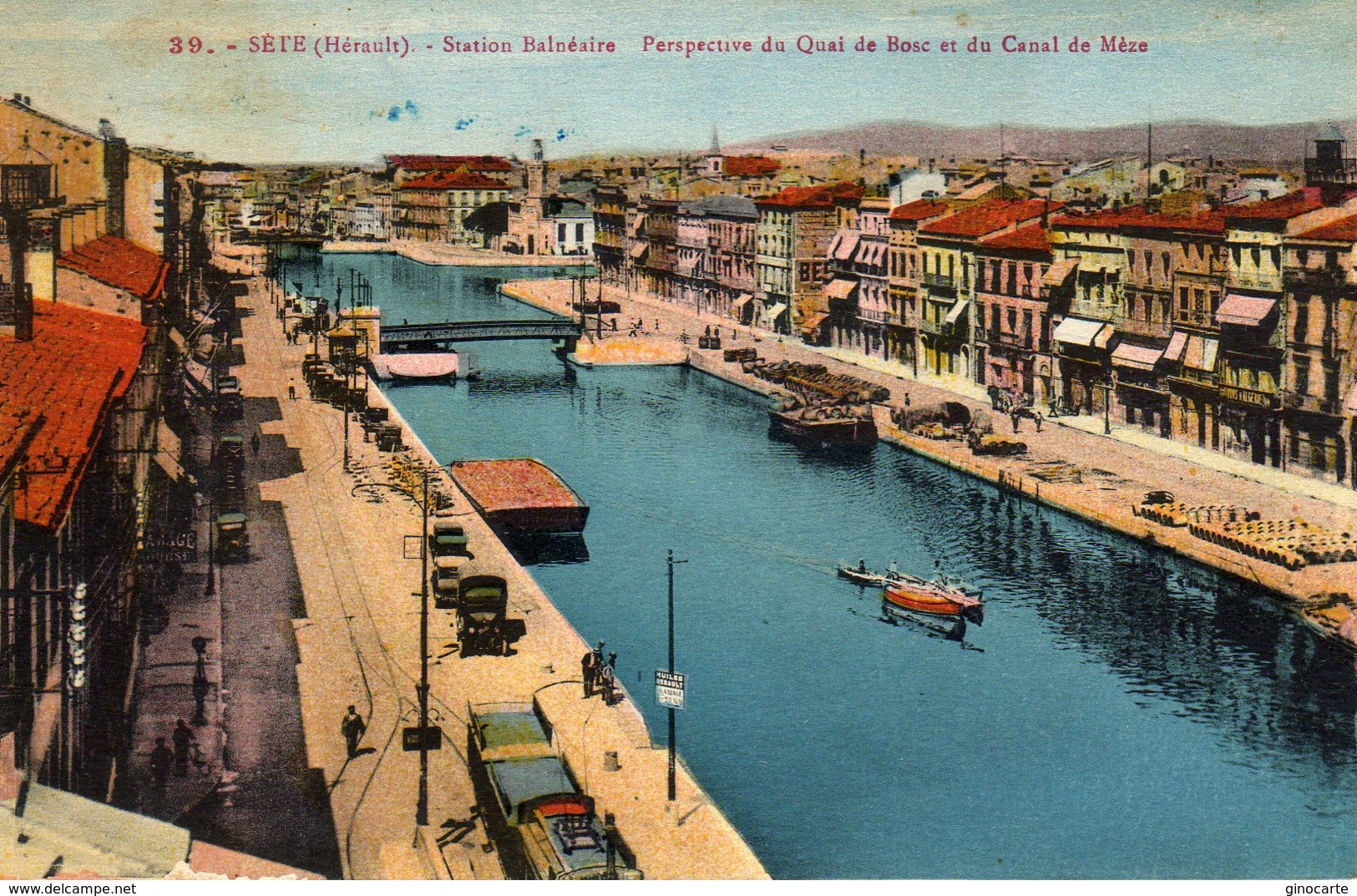 Sete Cette Perspective Du Quai De Bosc - Sete (Cette)