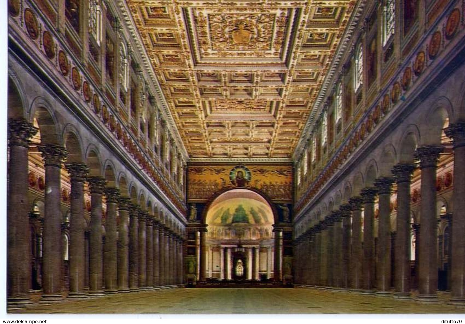 Roma - Basilica Di S.paolo - La Navata Centrale - Formato Grande Non Viaggiata – E 14 - Chiese