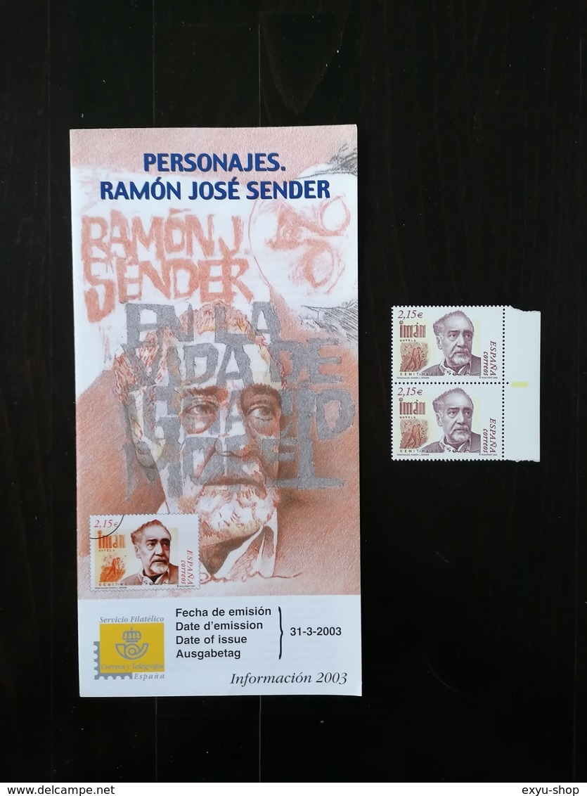 ESPANA 2003 - SPAIN - PERSONAJES RAMON JOSE SENDER - Unused Stamps