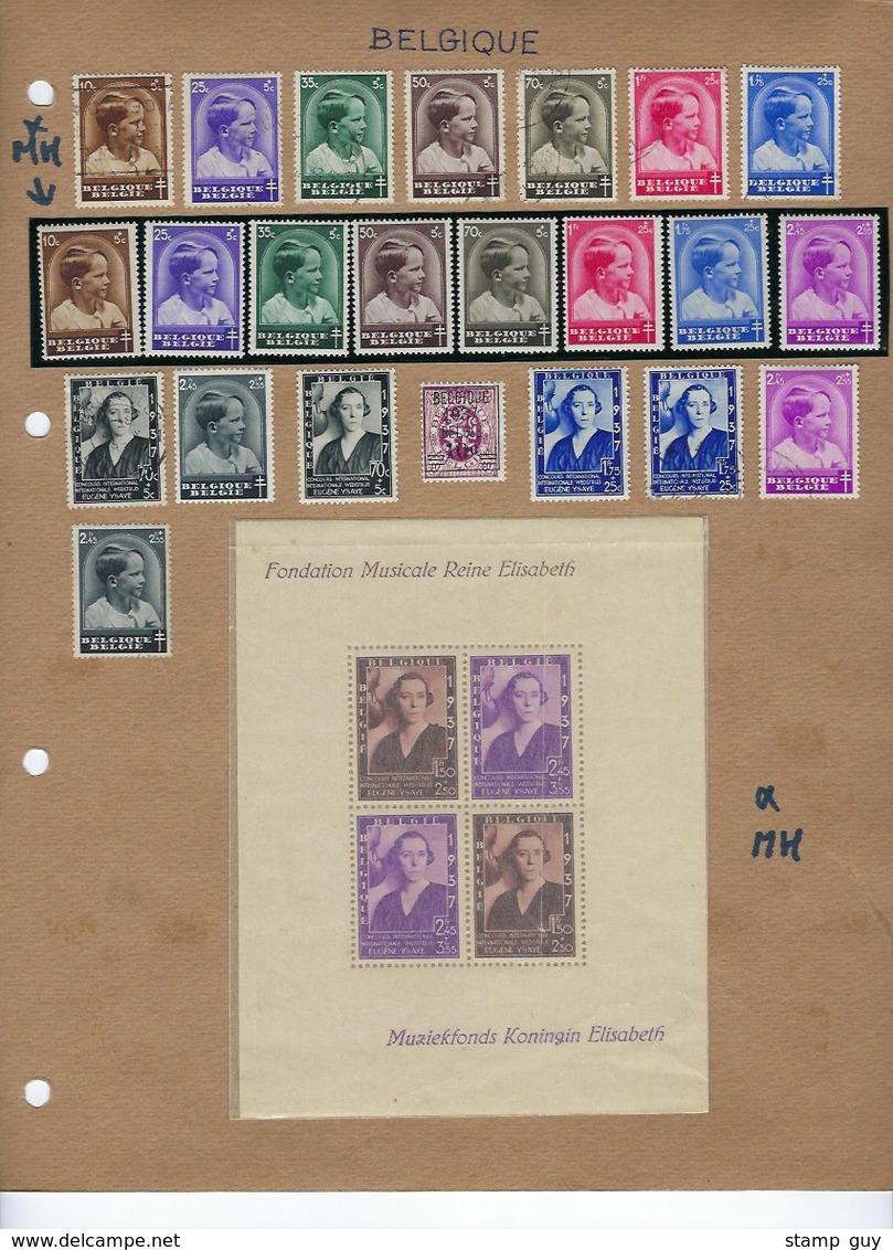 GROOT LOT SEMI - KLASSIEK Vanaf 1936 Op Albumbladen Met Ook ** MNH Aanwezig ; Zie 12 Scans ! LOT 132 - Collections