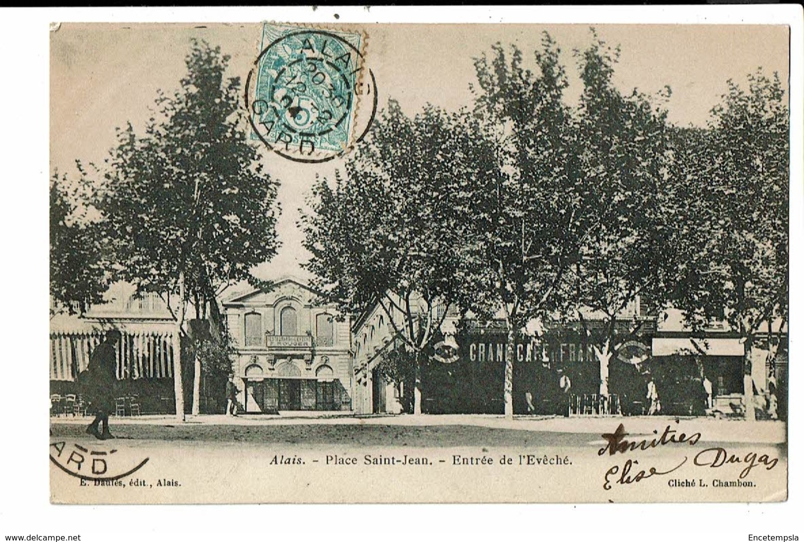 CPA-Carte Postale France-Alais- Place St Jean-Entrée De L'Archevêché En 1904 VM10002 - Alès