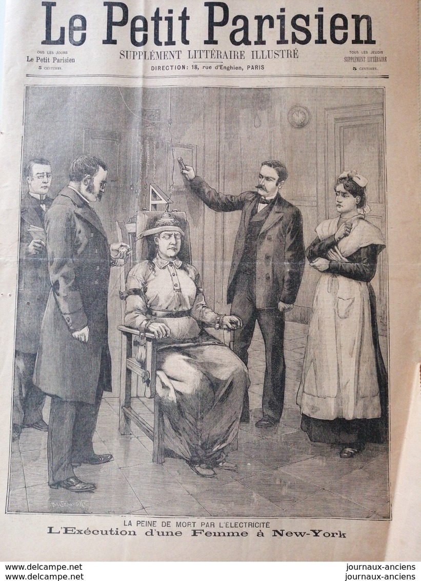 1899 LA PEINE DE MORT PAR L'ÉLECTRICITÉ - L'EXÉCUTION D'UNE FEMME À NEW YORK - PRISON DE SING-SING - Riviste - Ante 1900