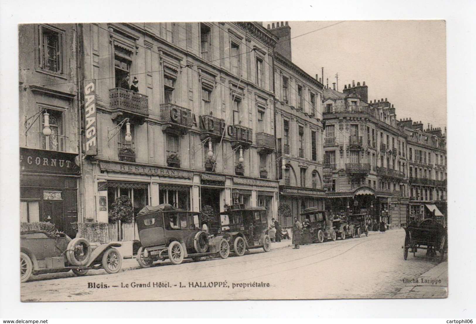 - CPA BLOIS (41) - Le Grand Hôtel - L. HALOPPÉ, Propriétaire - Cliché Larippe - - Blois