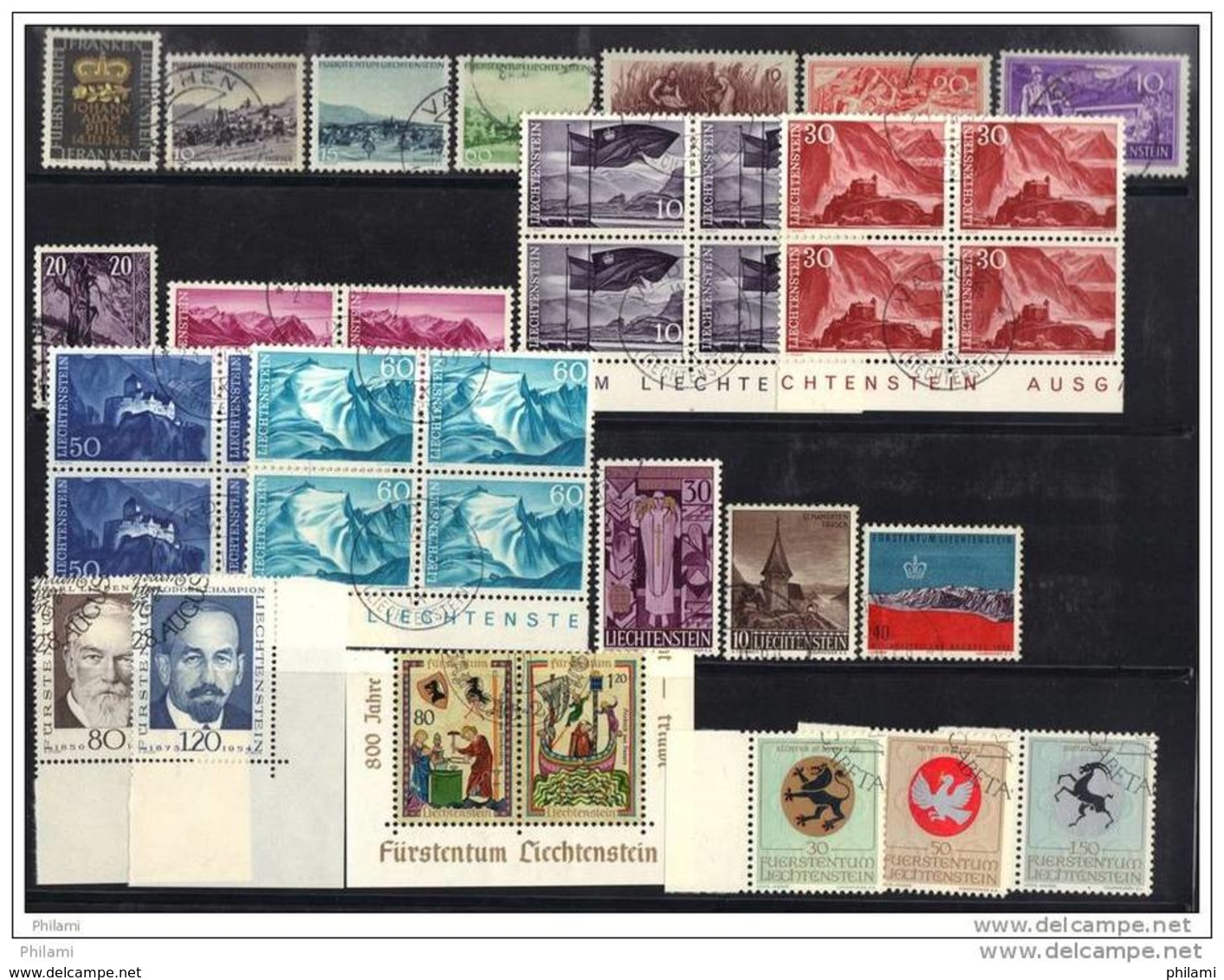 LIECHTENSTEIN LOT DE TIMBRES OBLITERES. - Oblitérés