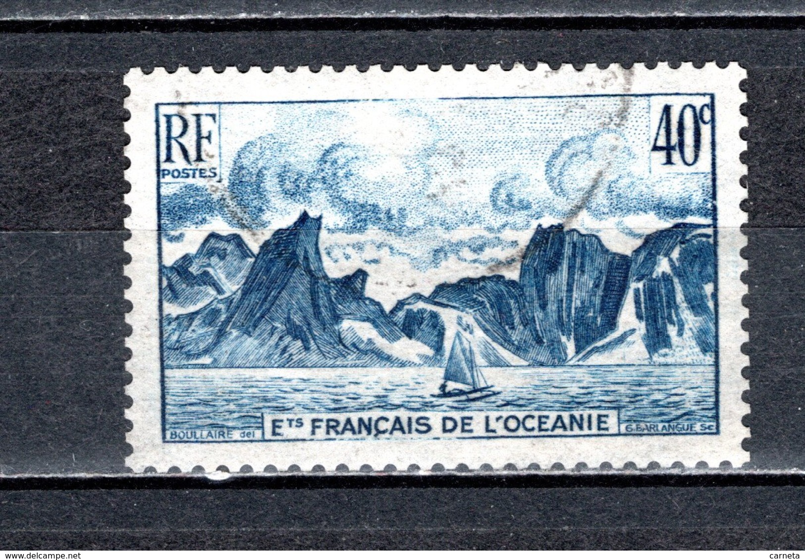 OCEANIE N° 184  OBLITERE COTE 0.30€   PAYSAGE BATEAUX - Usados