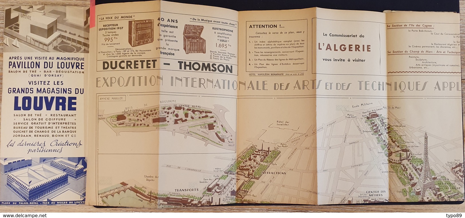 222 - Exposition Internationale Des Arts Et Techniques Paris - 1937- Plan Officiel - Cartes/Atlas