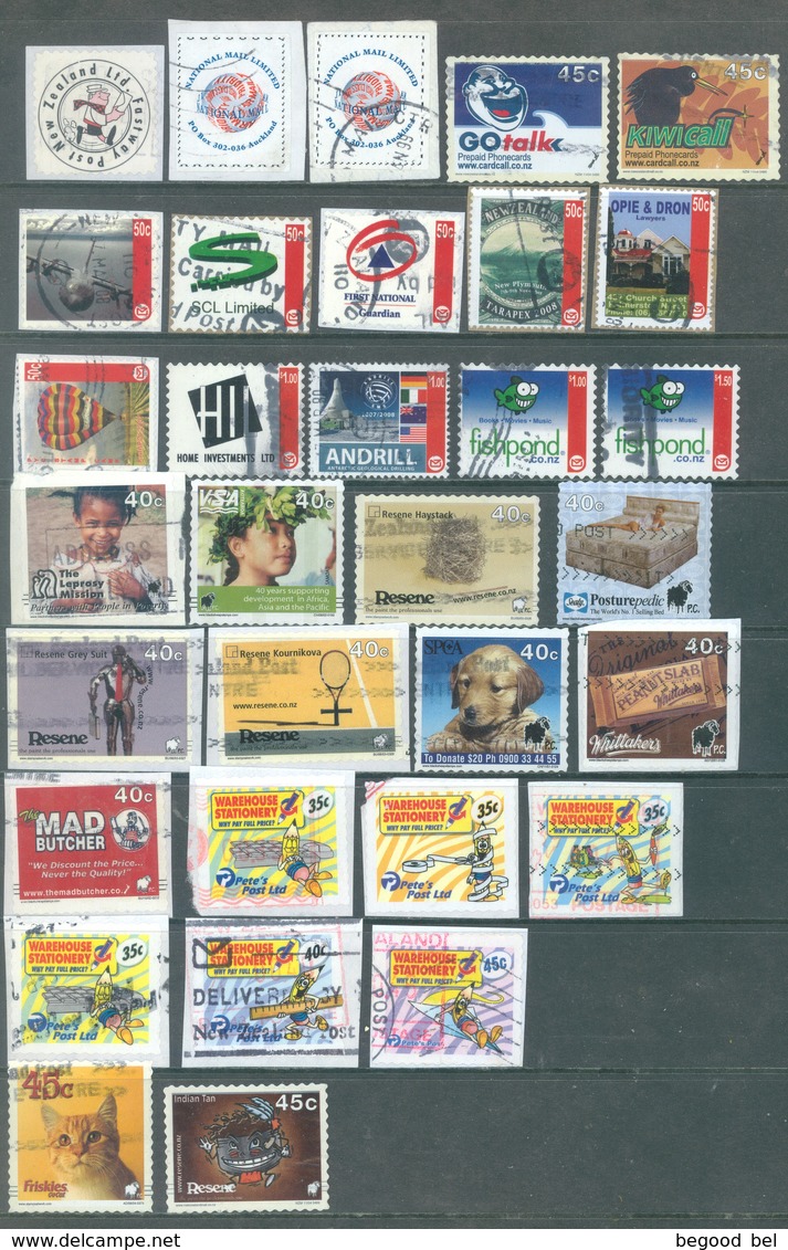 NZ  - USED - END OF COLLECTION OF 47 PRIVATE PERSONALISED DX  PETE UNIVERSAL MAIL - Lot 20759 - Verzamelingen & Reeksen