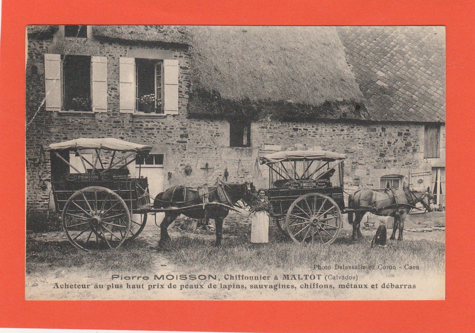 Pierre Moisson Chiffonnier à MALTOT , Acheteur Peaux De Lapins, Sauvagines, Chiffons,métaux , Débarras( Caen Evrecy RARE - Caen