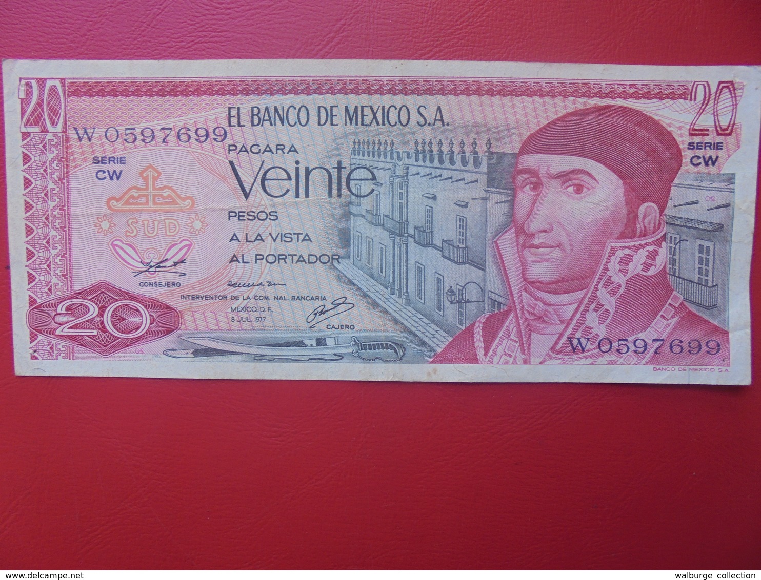 MEXIQUE 20 PESOS 1977 CIRCULER (B.9) - Mexique