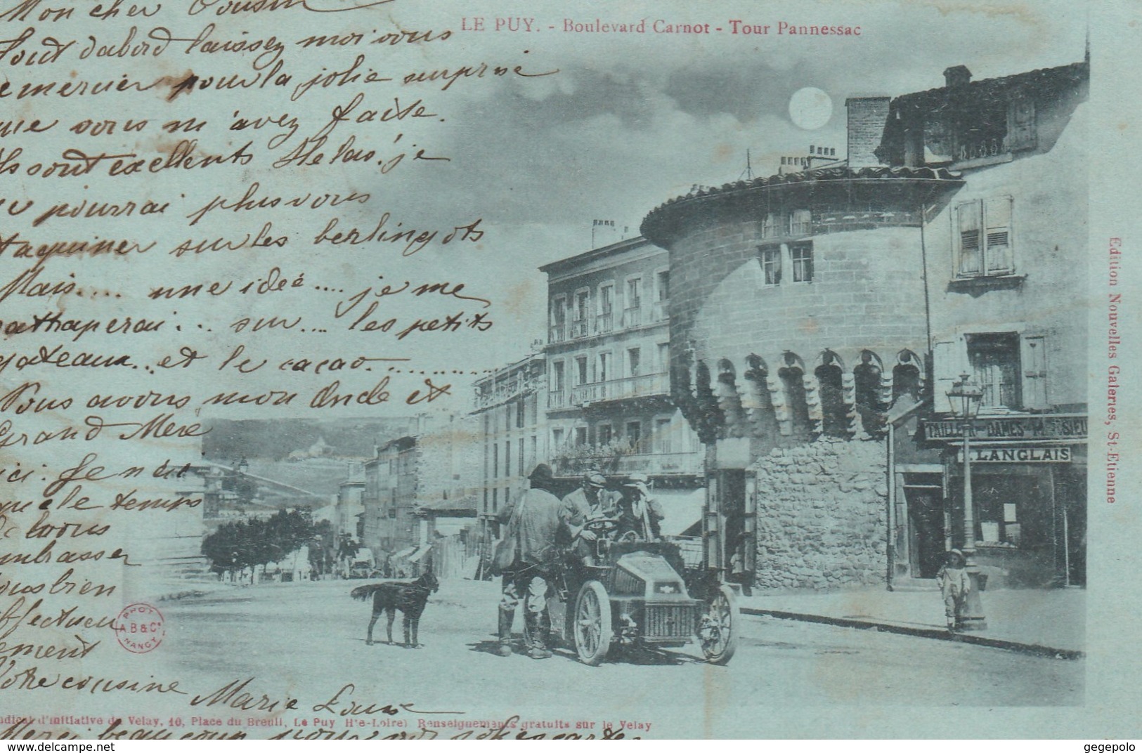 LE PUY - Boulevard Carnot - Tour Pannessac En 1903   ( Carte Précurseur ) - Le Puy En Velay