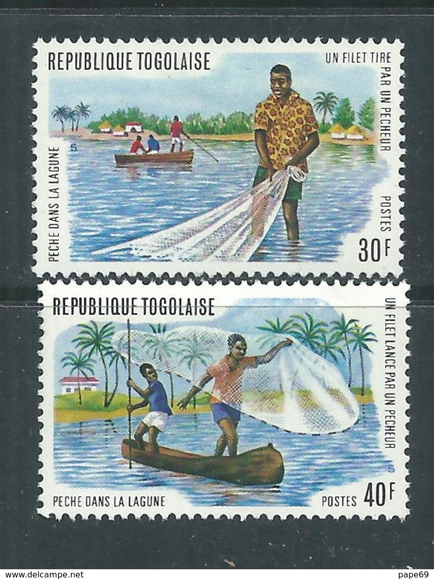 Togo  N° 809 / 10 XX Pêche Dans La Lagune. Les 2 Valeurs Sans  Charnière, TB - Togo (1960-...)