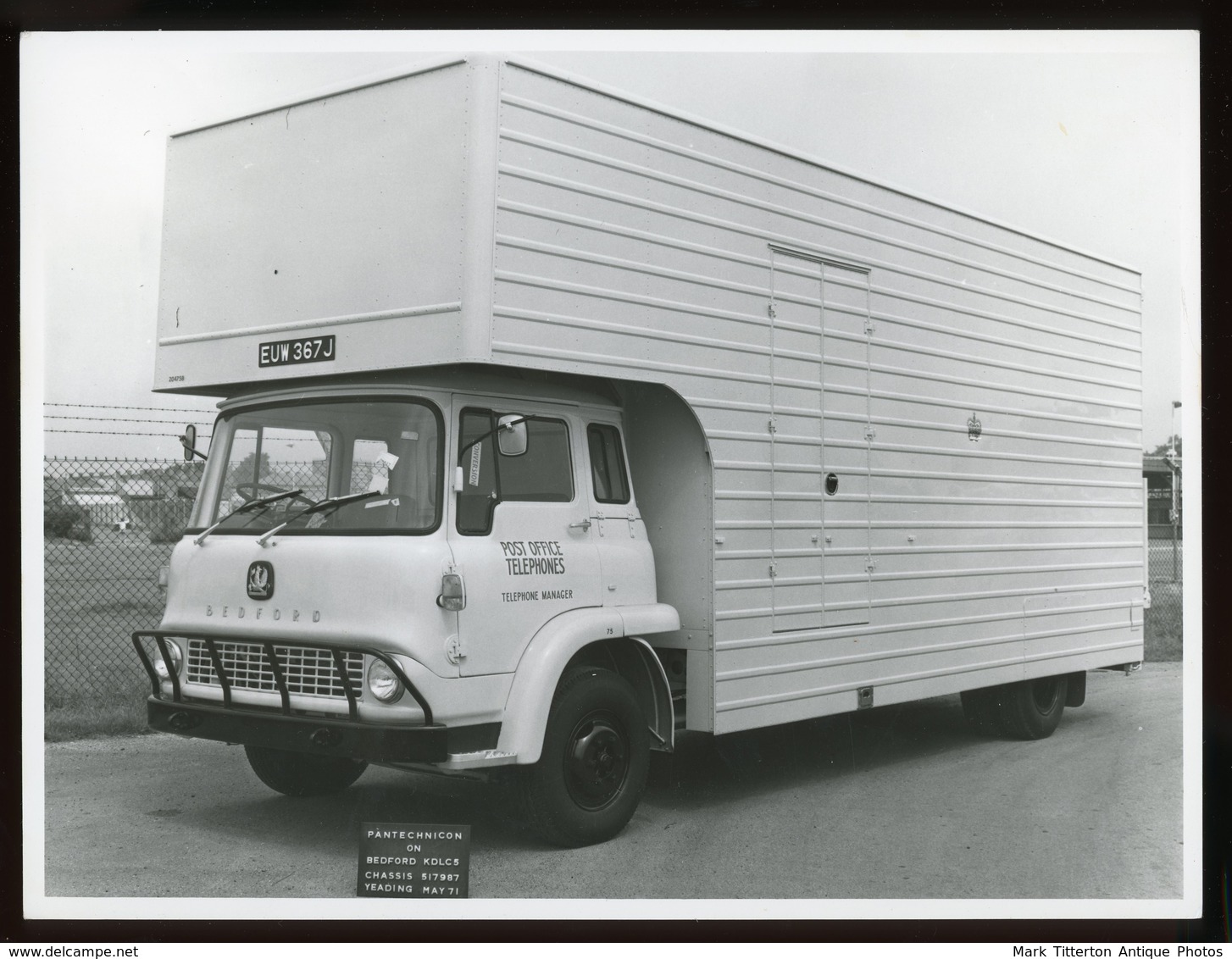 Original Photograph - Post Office Telephones - Bedford KDLC5 - C.1971 (21 X 16cm) - Altri & Non Classificati