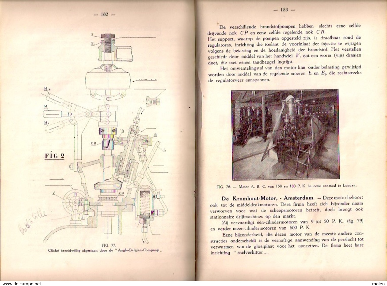 VASTE GASMOTOREN 208blz ©1925 INDUSTRIE DIESEL MOTOR TECHNIEK MECHANICA GARAGE SCHOOL GENT FABRIEK geschiedenis Z424