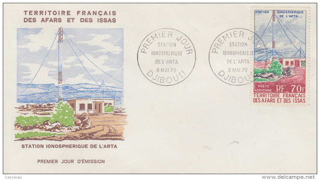 Enveloppe  1er  Jour  TERRITOIRE  FRANCAIS  Des  AFARS  Et  ISSAS     Station  De  L' ARTA   1970 - Otros & Sin Clasificación