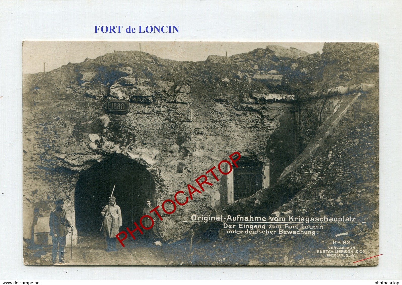 Fort LONCIN-CARTE PHOTO Allemande-Guerre 14-18-1 WK-BELGIEN- - Ans