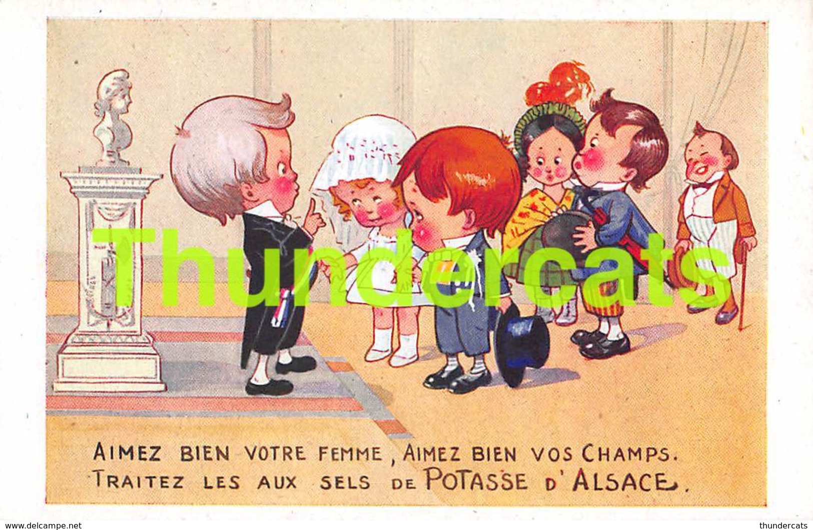 CPA ILLUSTRATEUR RIGHT SELS DE POTASSE D'ALSACE MULHOUSE ENFANT ARTIST SIGNED - Right