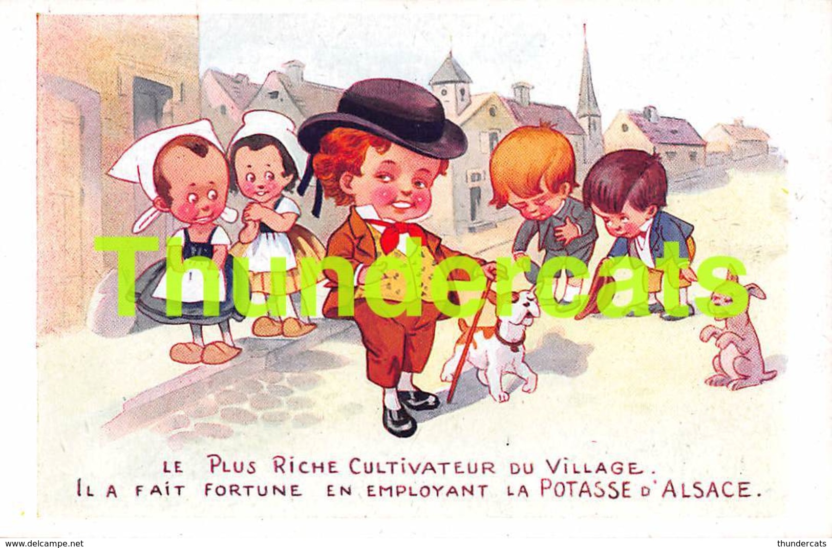 CPA ILLUSTRATEUR RIGHT SELS DE POTASSE D'ALSACE MULHOUSE ENFANT ARTIST SIGNED - Right