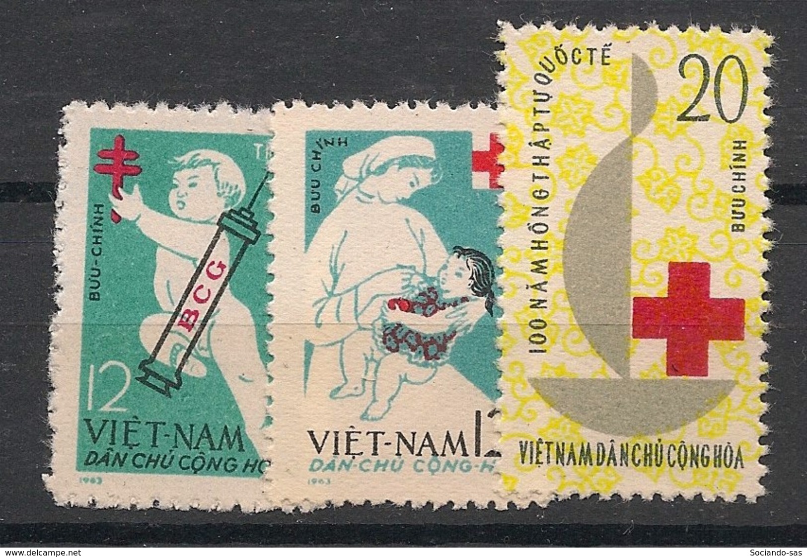 North Vietnam - 1963 - N°Yv. 318 à 320 - Paludisme / Malaria - Neuf Luxe ** / MNH / Postfrisch - Vietnam