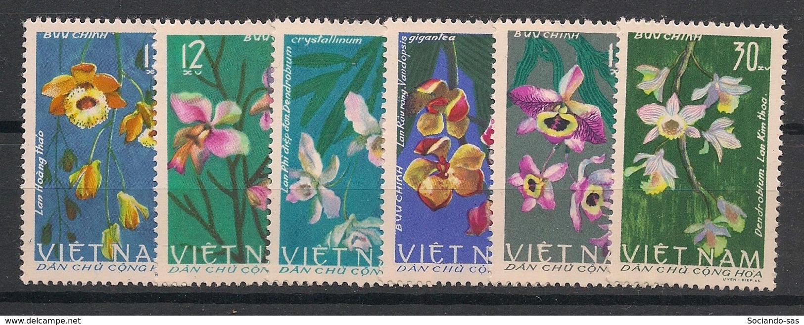 North Vietnam - 1966 - N°Yv. 482 à 487 - Orchidées - Neuf Luxe ** / MNH / Postfrisch - Viêt-Nam