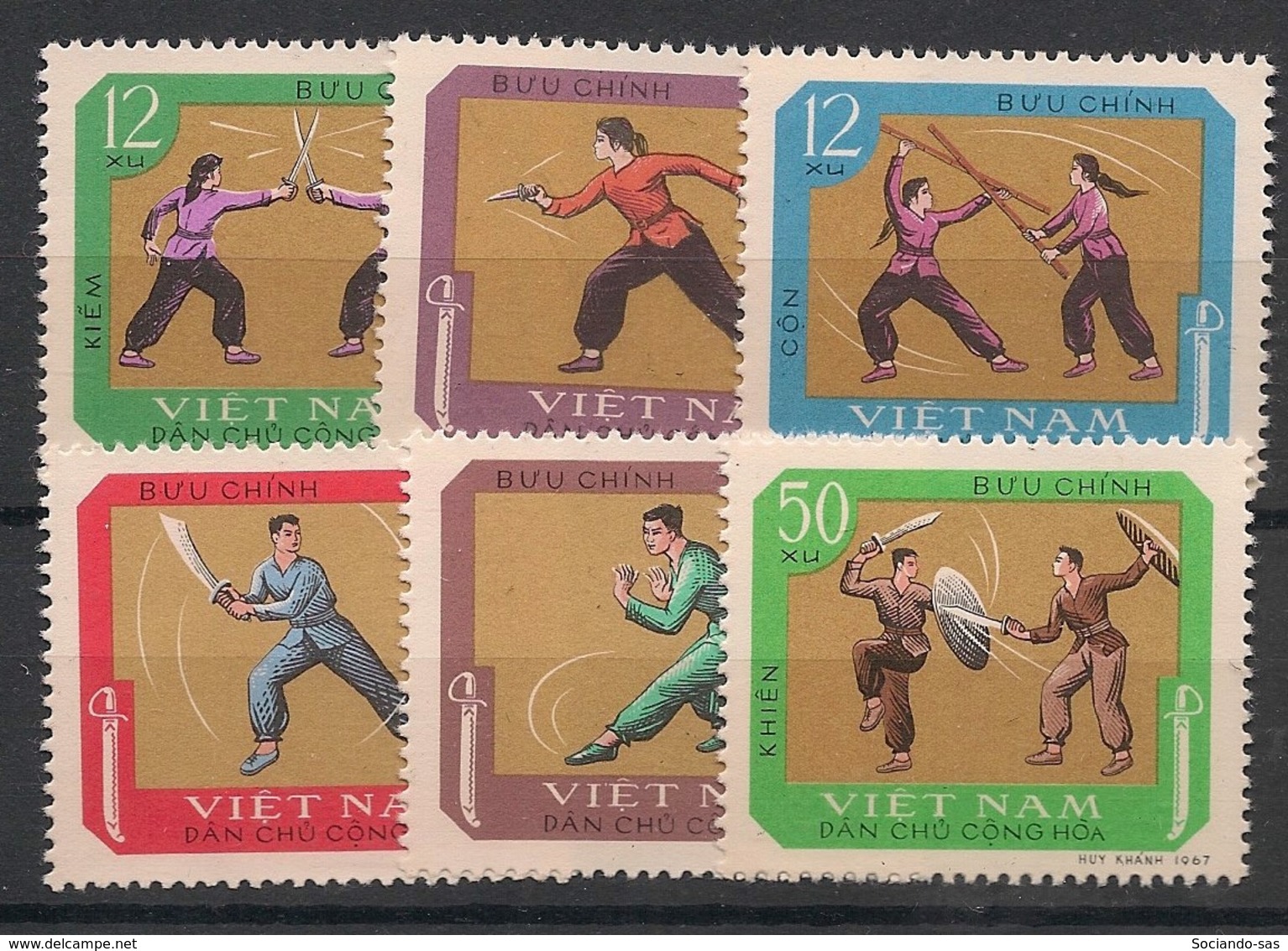 North Vietnam - 1968 - N°Yv. 604 à 609 - Sports Traditionnels - Neuf Luxe ** / MNH / Postfrisch - Vietnam