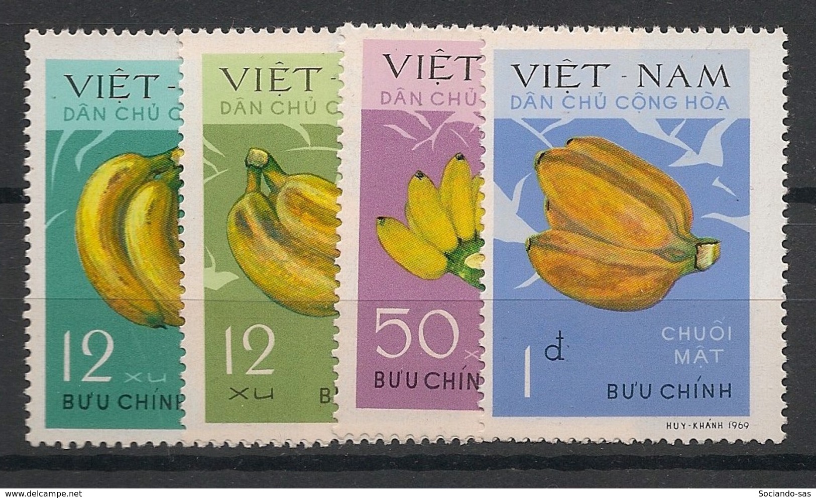 North Vietnam - 1970 - N°Yv. 686 à 689 - Bananes / Fruits - Neuf Luxe ** / MNH / Postfrisch - Vietnam