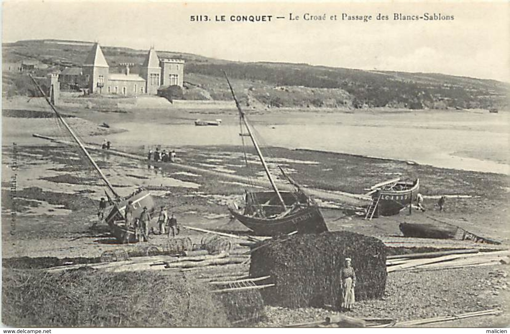 Finistère -ref-E350- Le Conquet - Le Croaé Et Passage Des Blans Sablons - Carte Bon Etat - - Le Conquet