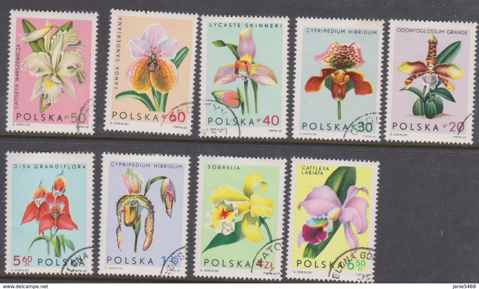 Poland 1590-98 1965 Orchids, Used - Orchids