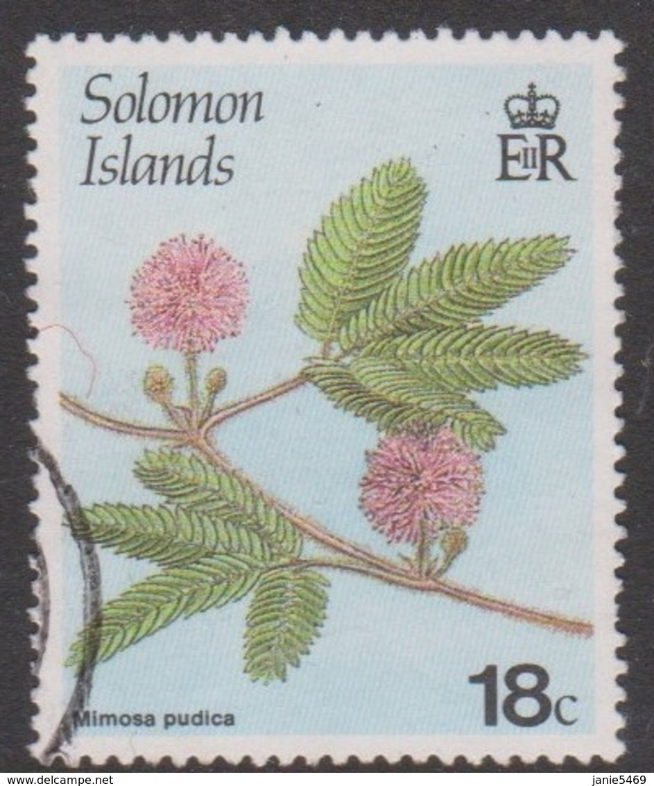 Solomon Islands S 583 1987 Flowering Plants,18c Mimosa Pudica, Used - Other & Unclassified