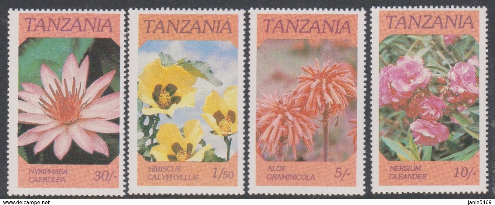 Tanzania 474-77 Flowers, Mint Never Hinged - Other & Unclassified