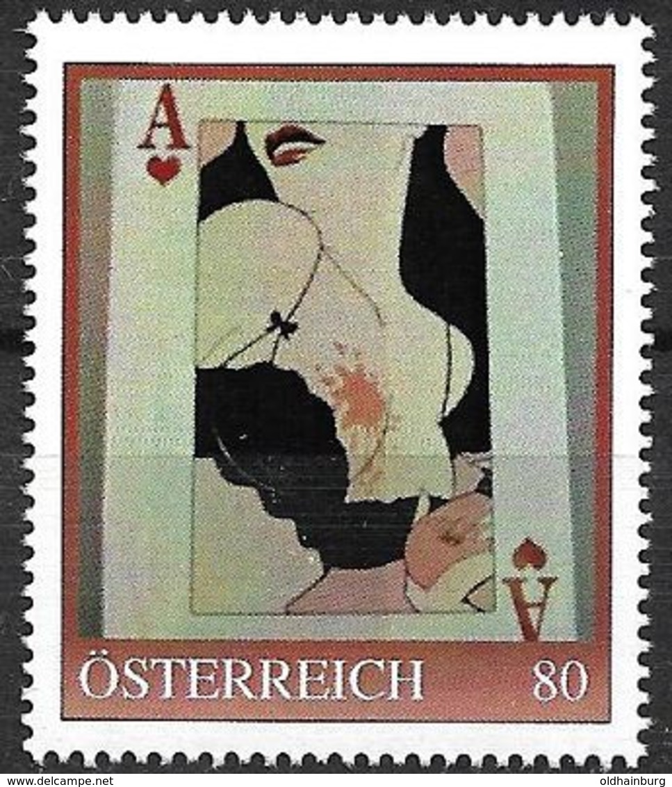 0055: Personalisierte Briefmarke Kunst ArtDeco "Berlin 1922, Erotische Dame Mit Klecks Auf Dem Busen"- Weinrot ** - Timbres Personnalisés