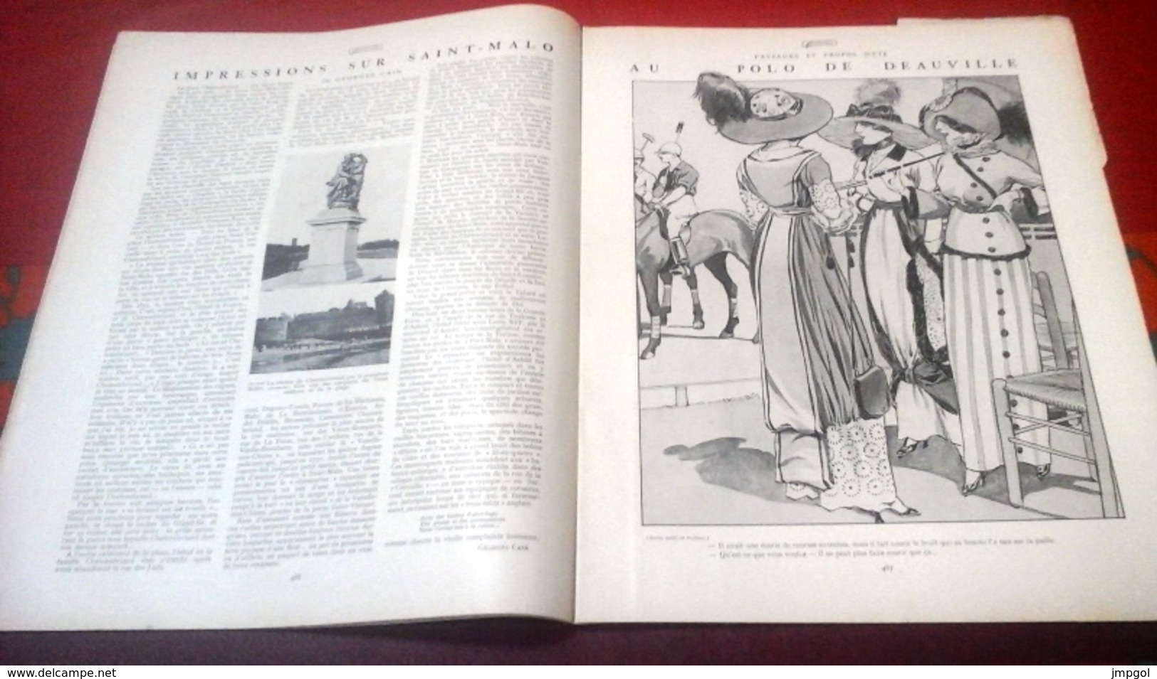 FEMINA N°279 Septembre 1912 Saint Malo,Mode Aux Courses De Deauville,Toilettes Garden Party,Suffragettes,Massenet - 1900 - 1949