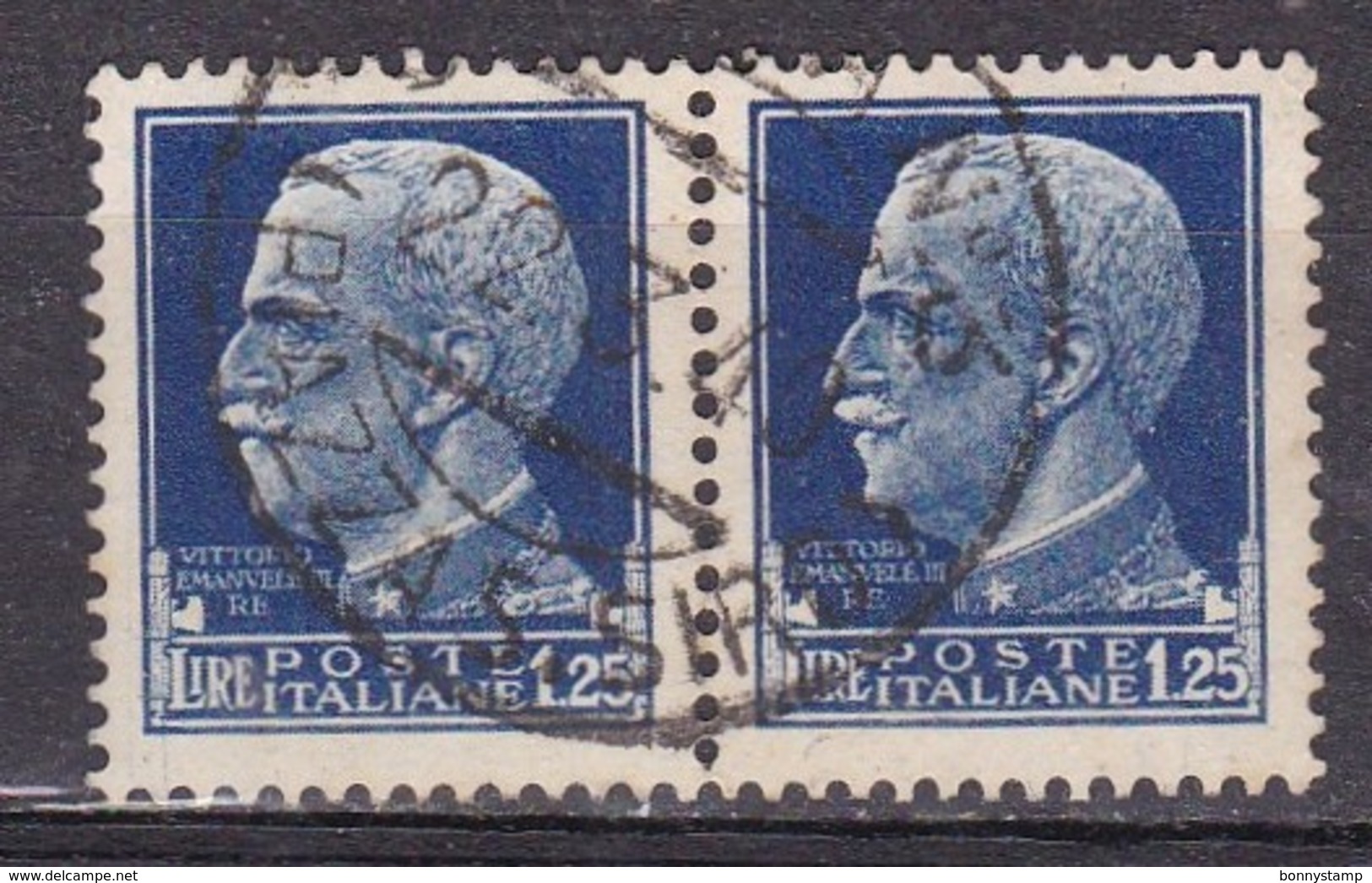 Regno D'Italia, 1929 - 1,25 Lire Serie Imperiale, Coppia - Nr.253 Usato° - Gebraucht