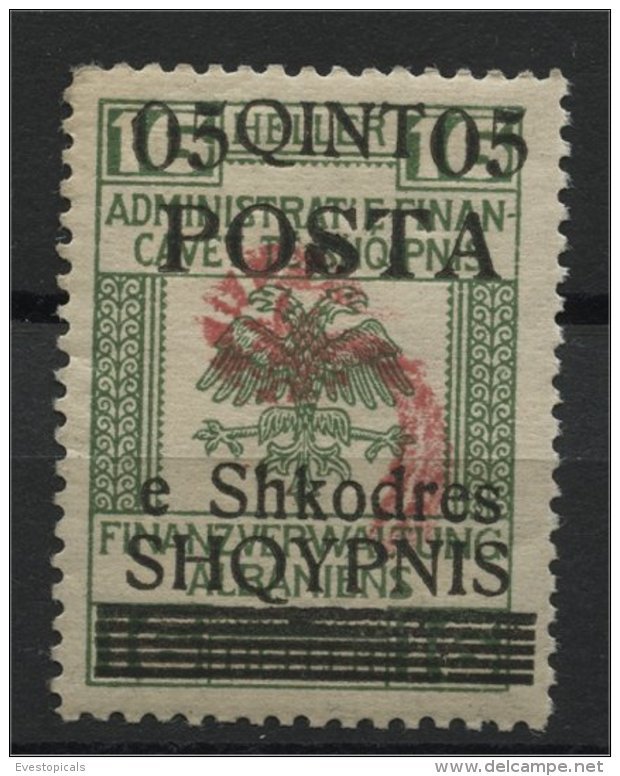 ALBANIA, OVERPRINT COMET 05 QUINT 1919, NH - Albanie