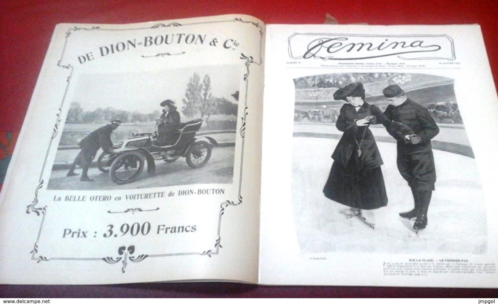 FEMINA N°48 Janvier 1903 Sarah Bernhardt Théroigne De Méricourt,Belle Otéro En De Dion Bouton,Mme Alphonse Daudet - 1900 - 1949