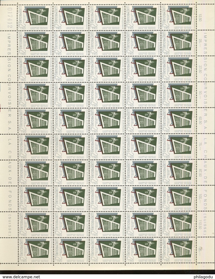 1963. Yv.620.  Ecole Européenne. 20 Feuilles De 50 = 1000 Timbres à 40% De La Valeur Faciale - Full Sheets