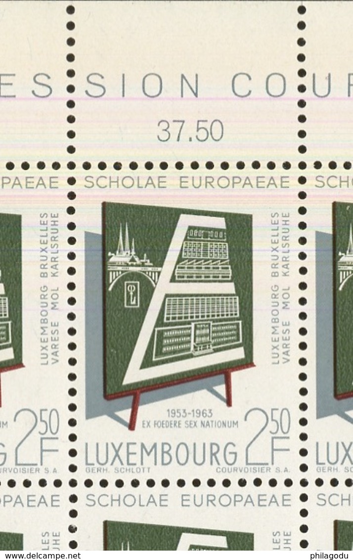 1963. Yv.620.  Ecole Européenne. 20 Feuilles De 50 = 1000 Timbres à 40% De La Valeur Faciale - Hojas Completas