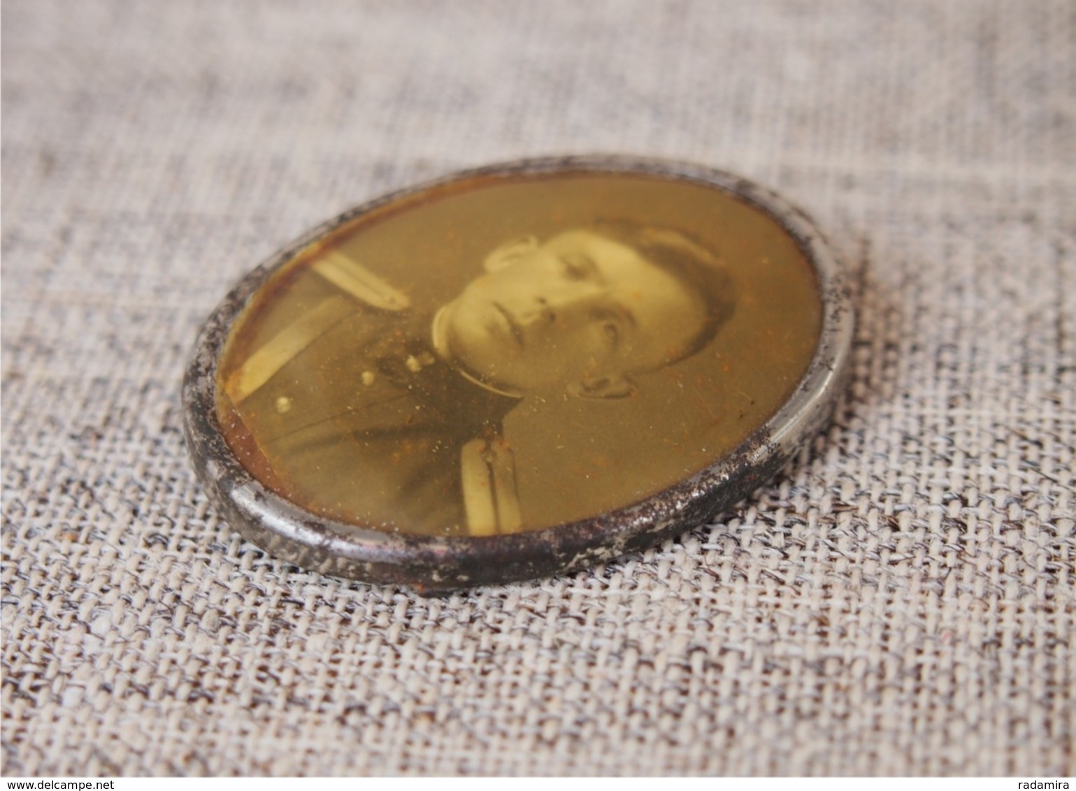 Commemorative Brooch Erinnerungsbrosche Broche Commémorative - USSR Soviet Union 1940 - 50 WWII WK2 Portrait Soldier - 1939-45