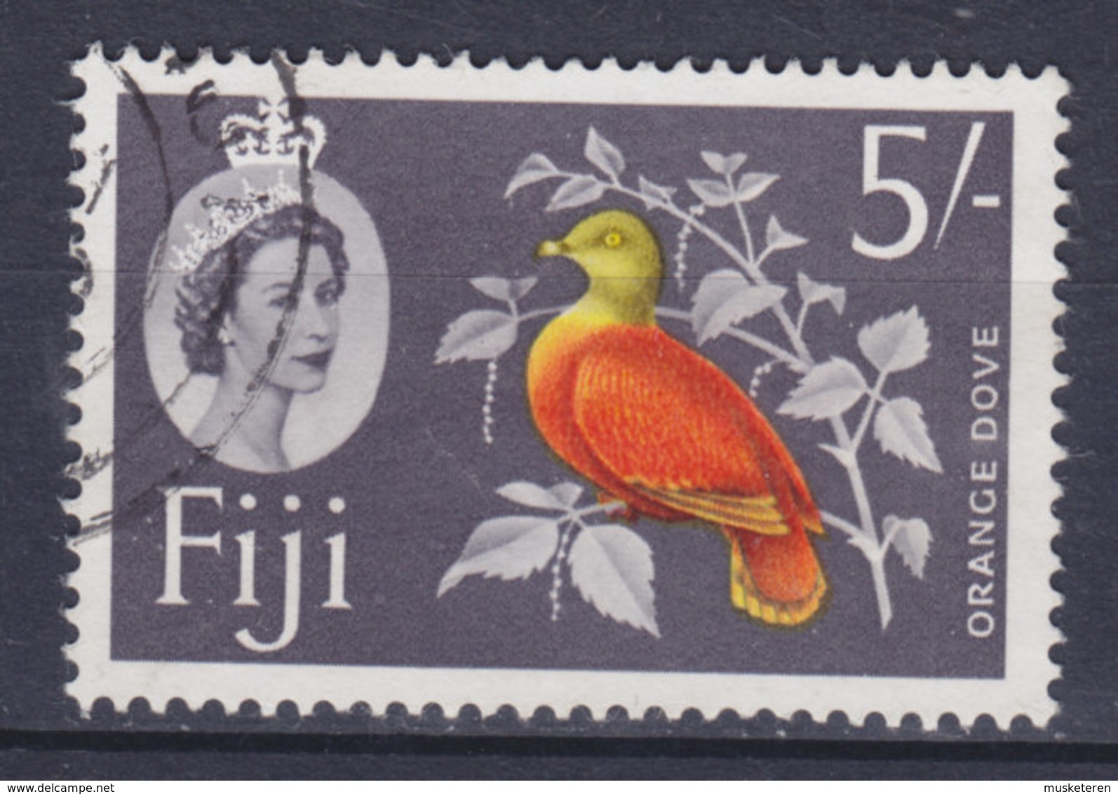 Fiji 1964 Mi. 165     5 Sh Bird Vogel Oiseau Orange Dove - Fiji (1970-...)