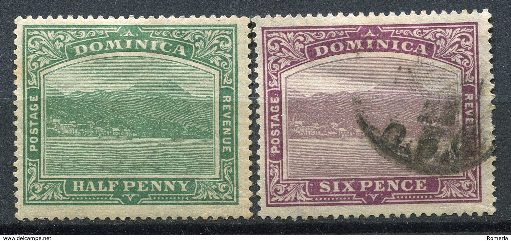 Dominique - 1921/1922 - Yt 60 (oblitéré) Et 65 (* TC) - Série Courante - - Dominique (...-1978)