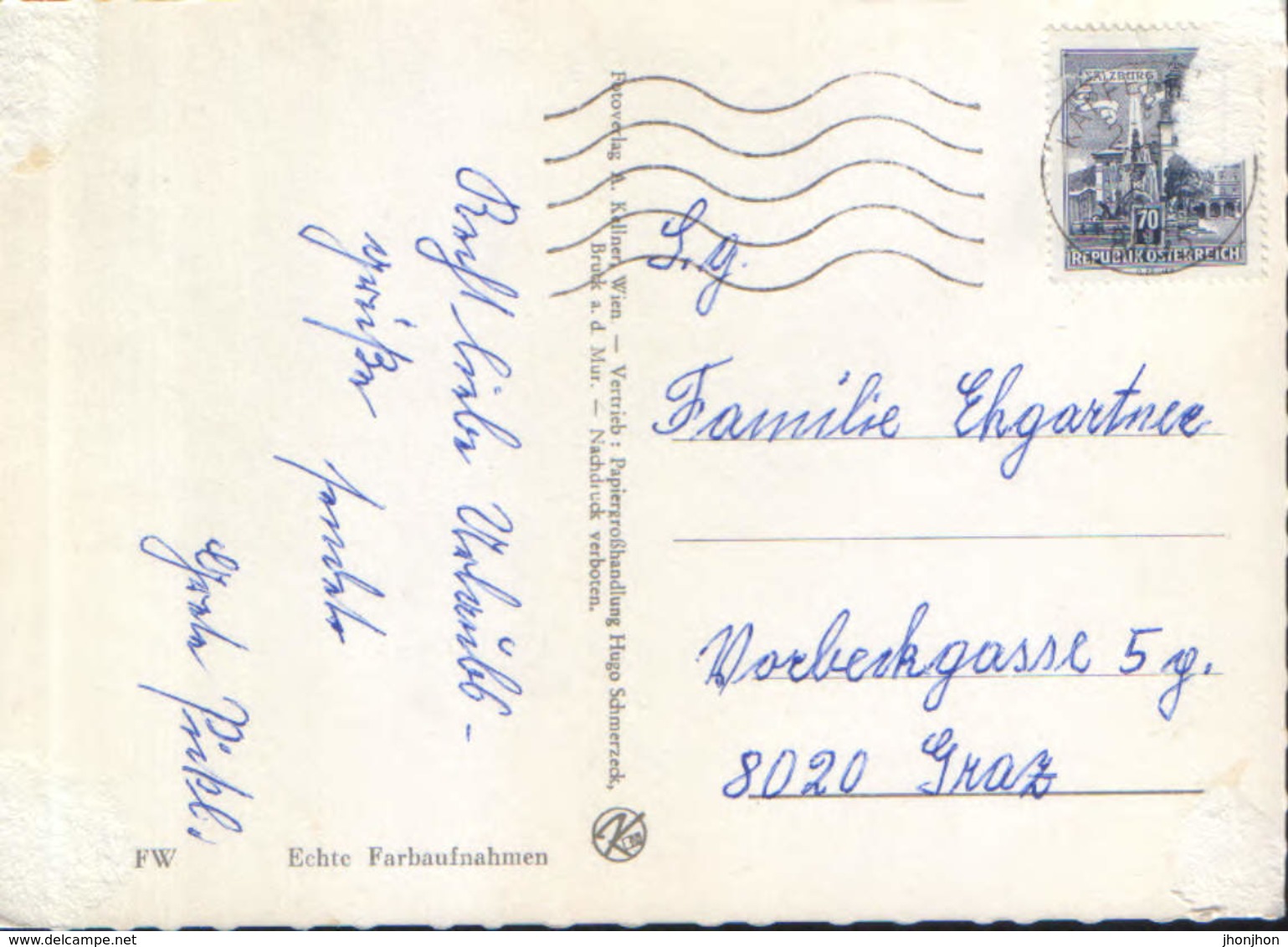 Ostereich - Postcard Used 1975 - Kapfenberg - Views - 2/scans - Kapfenberg