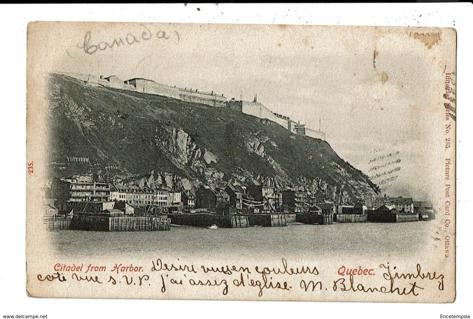 CPA-Carte Postale- Canada- Quebec- Citadel From Harbor -1904 VM10045 - Québec - La Citadelle