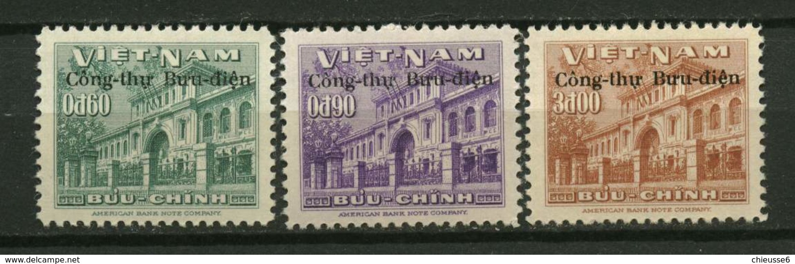 Vietnam Du Sud ** N° 53 à 55 - Hotel Des Postes De Saïgon - Vietnam