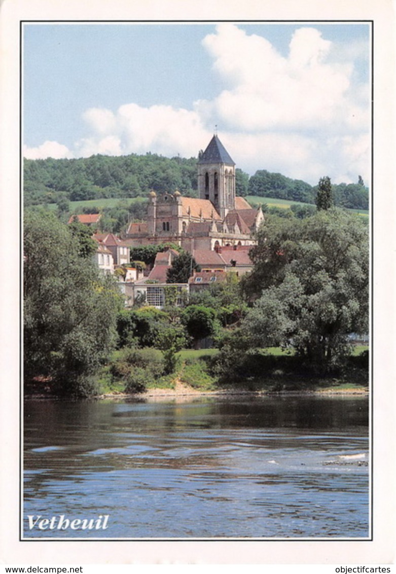 VETHEUIL Eglise Notre Dame Vue De La Seine (SCAN RECTO VERSO)MA007 - Autres & Non Classés