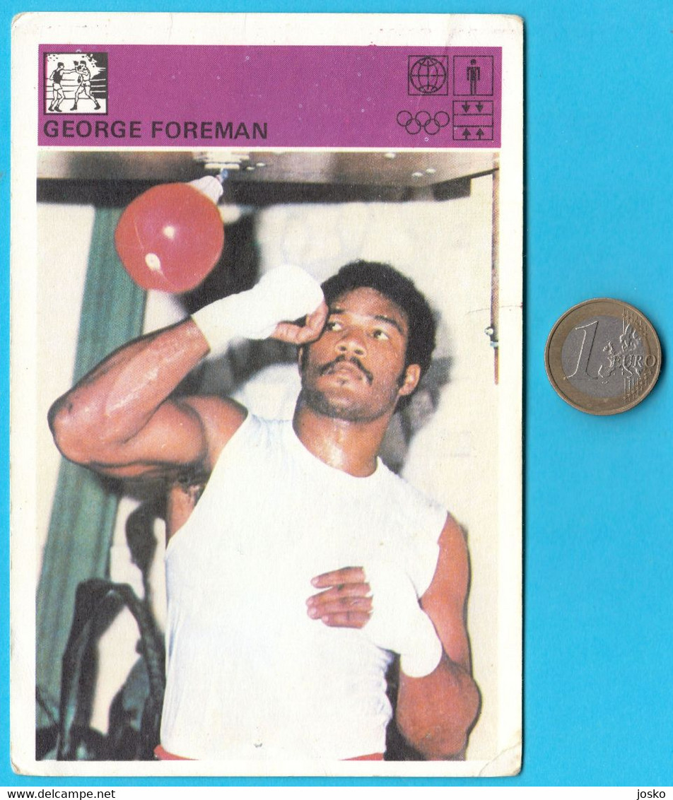 GEORGE FOREMAN - Yugoslavia Vintage Card Svijet Sporta * Boxing Boxe Boxeo Boxen Pugilato Boksen USA - Trading-Karten