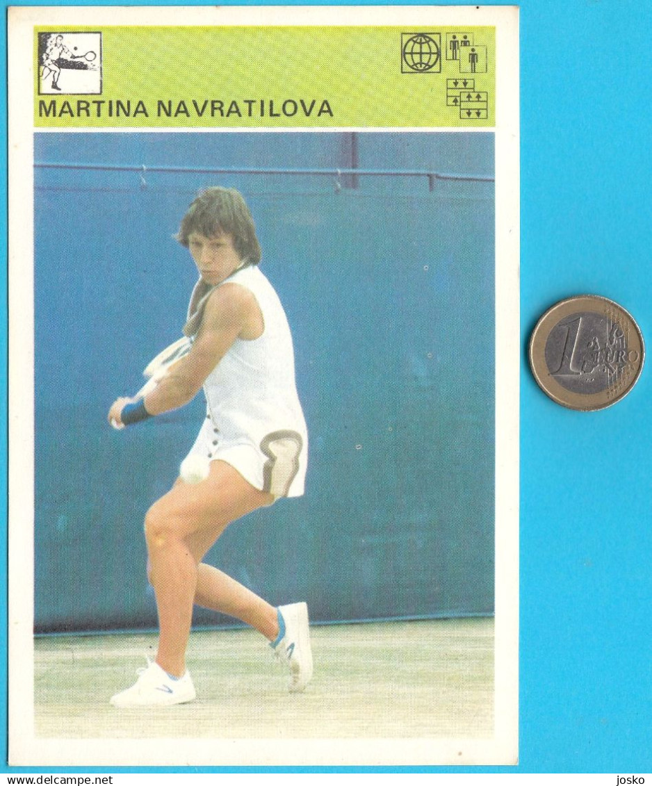 MARTINA NAVRATILOVA - Yugoslavia Vintage Card Svijet Sporta * USA Tennis Star * Tenis Sport - Altri & Non Classificati