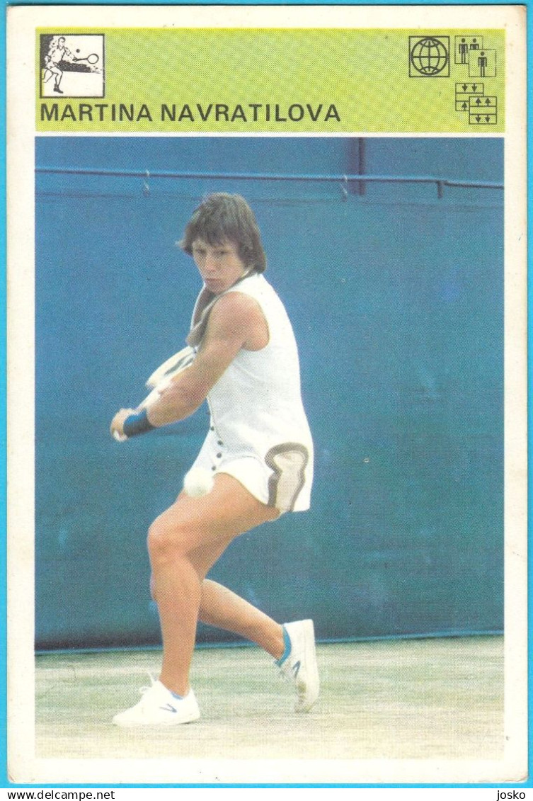 MARTINA NAVRATILOVA - Yugoslavia Vintage Card Svijet Sporta * USA Tennis Star * Tenis Sport - Other & Unclassified